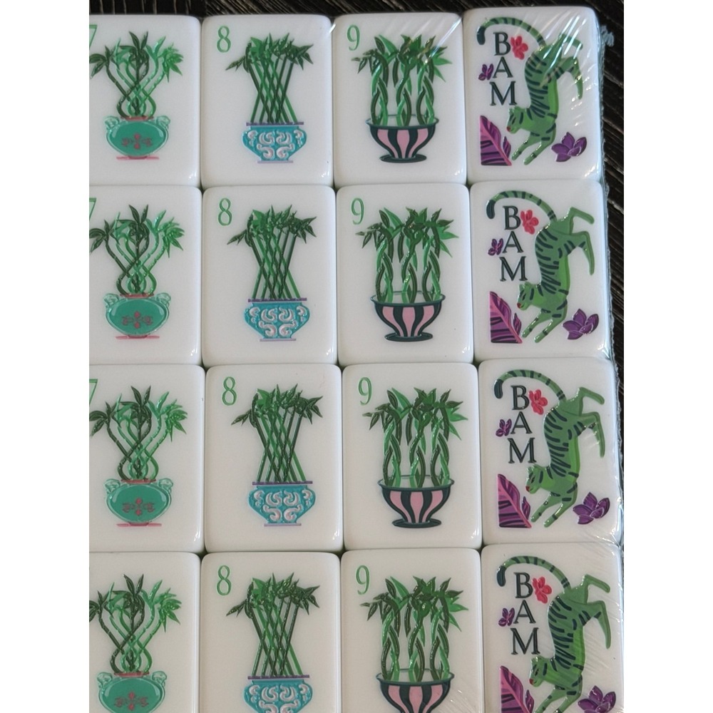America mahjong Botanical Tropical Tile Set palm Bamboo Monkey Joker - Picture 8 of 13